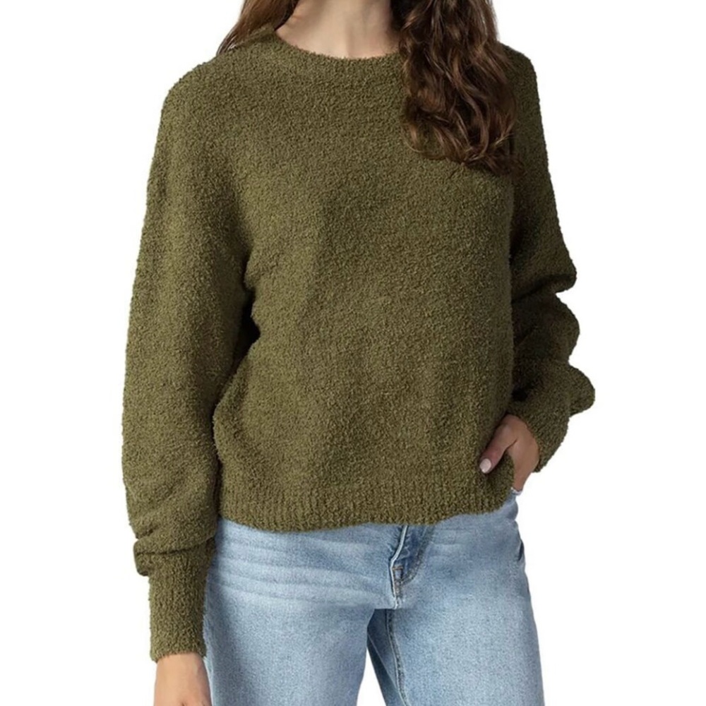 Sanctuary- Plush Volume Sleeve Green/Olive Sweater. XS. Originally $80